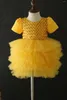 Robes de fille Robe de princesse en couches tutu 1ère anniversaire pour enfants fête pour filles vestiges de robe de bal 9m- 5 ans