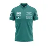 T-shirt da corsa dell'Aston Martin Alonso Racing Team stessa polo a maniche corte stampata in 3D