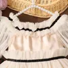 Girl Dresses Princess Infant Baby Tutu Tulle Dress Elegant Long Sleeve Ruffles Trim Toddler Autumn Party Kids Prom Gown