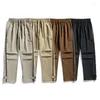 Calças masculinas primavera à prova de vento homens impermeável zíper ao ar livre sweatpant harajuku calças casuais de alta qualidade oversize unisex streetwear