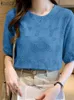 Women's Blouses ZANZEA Women Embroidery Blouse Summer Half Sleeve Floral Tops Solid Loose O Neck Work Blusas Female Causal Shirt Holiday