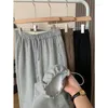 Pantaloni da donna Pantaloni sportivi termici foderati in pile di cotone Pantaloni sportivi a gamba larga elasticizzati a vita alta Grigio Marrone Nero