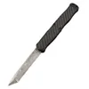 Heretik II AUTO Tactical Knife Damascus Tanto Point Blade CNC Aviation Aluminum Handle Outdoor Camping Hiking EDC Pocket Knives with Nylon Bag