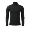 Casual T-shirt voor heren, effen kleur, halve col, lange mouwen, perfect voor vrijetijds- of atletische activiteiten 240119