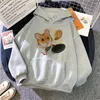 Hoodies femininos hamster mulheres y2k estética harajuku gráfico estilo coreano roupas hoddies feminino kawaii treino