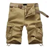 Män shorts sommar multi ficka militär last 2024 mode manlig bomull khaki herrar taktiska korta byxor streetwear