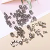 Lösa ädelstenar 50 PCSL/Lot 8 Style Rostfritt stål O-Buckle Spacer Pärlor Liten Ball Metal Pärla för smycken Making DIY Armband Accessory