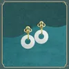 Stud Earrings S925Sterling Silver Ruyi Peace Buckle Hetian Jade Ladies Elegant Temperament Antique 2024 Chinese Style Senior Gift