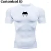 T-shirt da uomo 2024 Camicia da compressione O-Collo da uomo MMA T-shirt a maniche lunghe o corte Fitness Bodybuilding Abbigliamento Rashguard Sport Top Tees