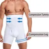 Män kropp shaper kompression shorts bantning formad midja tränare magkontroll trosor modellerande bälte anti chafing boxer byxor 240129