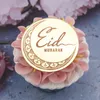 Party Supplies 10st/Pack Gold Acrylic Mirror Eid Mubarak Cupcake Toppers Ramadan Kareem Cake Topper