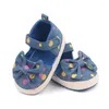 Primeiros caminhantes CitgeeSummer infantil bebê meninas apartamentos antiderrapante pontos bowknot princesa vestido sapatos berço macio