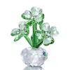 Crystal Sun Flower Ornaments Dekoracja domowa symulacja Crystal Clover Clover Desktop Ozdoby Dziewczęta Prezenty Wnętrze samochodu 240125