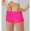 Lu Yoga Outfits Damen Sport Shorts Casual Fitness Hotty Hot Pants für Frau Mädchen Workout Gym Laufen Sportbekleidung Lu mit Reißverschlusstasche Qu 43 Sw Hoch schwören