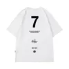 High Street Seven Letter Printed T Shirt For Men Summer Crewneck Short Sleeve Tee Shirt Homme Hip Hop Y2K Oversized T-shirt 240129