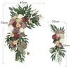 Kwiaty dekoracyjne 2PCS sztuczny jesienne wesele łuk Autumn Arbor Floral Aranmitent Przyjęcie Przyjęcie