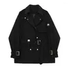 Men's Trench Coats 2024 Hip Hop Punk Techwear Multi-pocket Coat Mens Ribbon Buckle Belt Street Casual Cargo Jackets