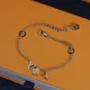 10A Classic Charm Bracelets Ladies Brand Letter Chain Bracelet Girls Birthday Gift Engagement Party Gold Silver Jewelry with Box