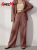 Cotton Linen Pants for Women Stacked Loose Vintage Solid Basic High Waist Wide Leg Khaki Trousers Summer Women's Pants 240122