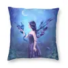 Pillow Butterfly Fairy And Dragon Cover Wings Girl Fantasy Art Floor Case For Living Room Fashion Pillowcase Home Decor