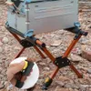 Outdoor Camping Folding Cooler Stand Frame Foldable Alloy Ice Box Holder Hiking Support Luggage Rack Anti-Slip Picnic BBQ Bucket 240124