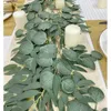 Dekoratif çiçekler 200cm sahte okaliptüs rattan yapay bitkiler yeşil uzun atlamalı asma söğüt yaprağı asılı çelenk ev düğün partisi için