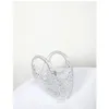 Акриловый клатч женский со стразами прозрачный дизайнерский свадебный вечерний круглый кошелек сумка-тоут 240125