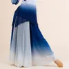 Stage Wear Classical Chiffon Dress Double-layer Practice Skirt Dance Costume For Women With A Gradually Changing Ethereal 540° Large