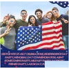 Bannervlaggen Amerikaanse vlag Shutter Shades Bril VS Patriottisch Plastic Zonnebril Voor Memorial Day Onafhankelijkheid Rood Blauw En Drop Del Dhl4H