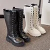 Botas meninas longo preto joelho-alto outono inverno crianças cavaleiro moda couro macio zíper designer princesa equitação