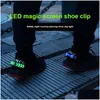 Braccialetti intelligenti Scarpe a LED Clip Light Ip67 Luci notturne impermeabili Decorazione per ciclismo Street Dance .1 Drop Delivery Cell P Otgkl