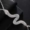 Autres ensembles de bijoux Nouveauté strass long serpent corps chaîne de poitrine haut corps bijoux pour femmes brillant cristal poitrine taille chaîne collier support cadeau YQ240204