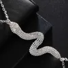 Altri set di gioielli Novelly strass lungo serpente corpo petto catena top gioielli per il corpo per le donne cristallo lucido catena vita collana staffa regalo YQ240204