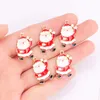 TAHLİKLER 10 PCS Noel Süs kar tanesi kardan adam Noel Baba Kolye Takı için Malzemeler Malzemeleri DIY Küpe Charm Xmas Aksesuarları