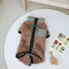 Vêtements de chien Combinaison hiver chaud en peluche vêtements pour animaux de compagnie pour petits chiens chiot chat pyjamas avec anneaux D Chihuahua Costume Yorkie Onesie