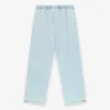 Модные мужские джинсовые брюки большого размера с силиконовой этикеткой 24ss из США, эластичные джинсы с завязками, брюки, потертые синие цвета 0204