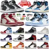 Jumpman 1 농구화 1s 남성 여성 UNC UNC 발가락 거미 구절 자란 특허 협곡 럭키 그린 대학교 블루 시카고 시카고 다크 모카 왕실 발가락 스포츠 J1 스니커즈