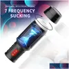 Other Skin Care Tools High Quality Masturbator Realistic Soft Vagina Pocket Pussy Cup Vibrating Sucking Blowjob Penis Thrusting Clip Dhnzh