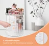 DreamGenius Makeup Organizer, 360 Degree Rotating Cosmetic Storage Organizer, 7-Layer Adjustable Makeup Display Case, Fits Jewelry Makeup Brushes.