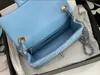 Designer-Tasche Neueste Flap Bag Vintage Coco Handtasche Tasche Denim Silber Kette Hardware Damen Luxus Messenger Bag Einkaufstasche Designer-Geldbörse 25 cm