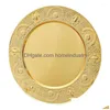 Dinnerware Sets European Style Fruit Plate Round Metal Tray Serving Plates Board Cake Stands Dinner Dishes Platters Drop Delivery Dhojz