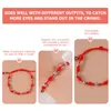 Bracelets de charme manuel sept nœuds Bracelet Bracelet Miss Beads For Women Red Rope (Polyester)