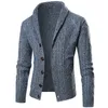 Chaqueta de algodón para hombre, suéter de solapa de un solo pecho, cárdigan, abrigo masculino, doble botonadura, élite de negocios, Elegance people 240118