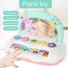 Enfants Piano électronique jouet enfants dessin animé éclairer Instrument de musique jouets clavier pour la musique 240124