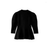 Women's Sweaters Puff Long Sleeve Ropa Mujer Japan Ruffled Sweater Autumn Winter 2024 Womens Clothing O-neck Pullover Tops Women Knitwears