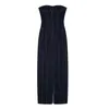 Casual Dresses TRAF 2024 Women Tube Top Elastic Tight Dress Summer Backless Sexy Evening Denim Midi Party