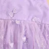 Robes de fille Listenwind bébé bulle barboteuse sans manches 3D papillon broderie body robe en tulle vêtements nés pour 3-18 mois