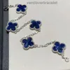 Cleef Jewelry Van Four Leaf Clover Bracelet 2024 Christmas New Product Bracelet Women Designer Bracelet Luxury Peter Stone Blue Pendant Necklace High Quality