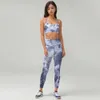 Yoga LU-010 Set Tie Tyed Sports Sports Sports Legging Femme's Colls Gym Clothes Tob Top Pantals Underwear Jogging Su H High Igh