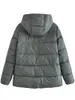 Women's Trench Coats Women Parka Winter Hooded Coat Jacket 2024 Thick Puffer Cotton Padding Traf Quilted